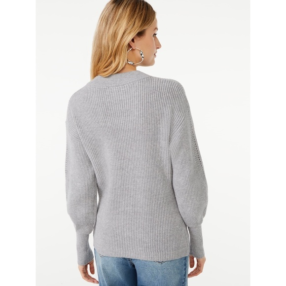 NEW WOMEN'S Grey 2 piece Sweater Set Skirt w Sweater XL 16-18 - Picture 17 of 17